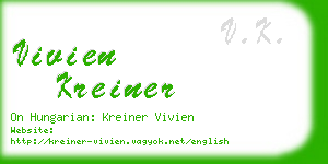 vivien kreiner business card